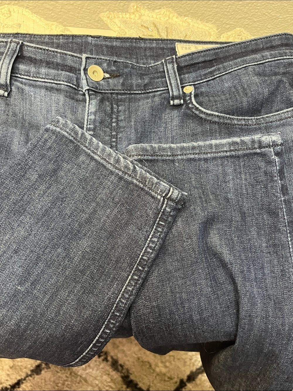 rag & bone Cate Mid Rise Ankle Skinny Jeans April Wash Size 34 - Picture 9 of 9